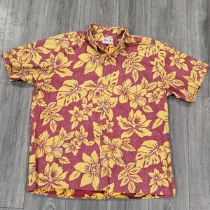 Reyn Spooner Red and Yellow Floral Button-Down Shirt